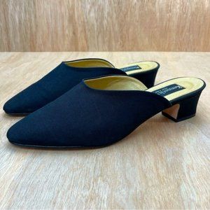 KENNETH Cole New York Vero Cuoio Black Womens Heels Mule Style Size 6.5